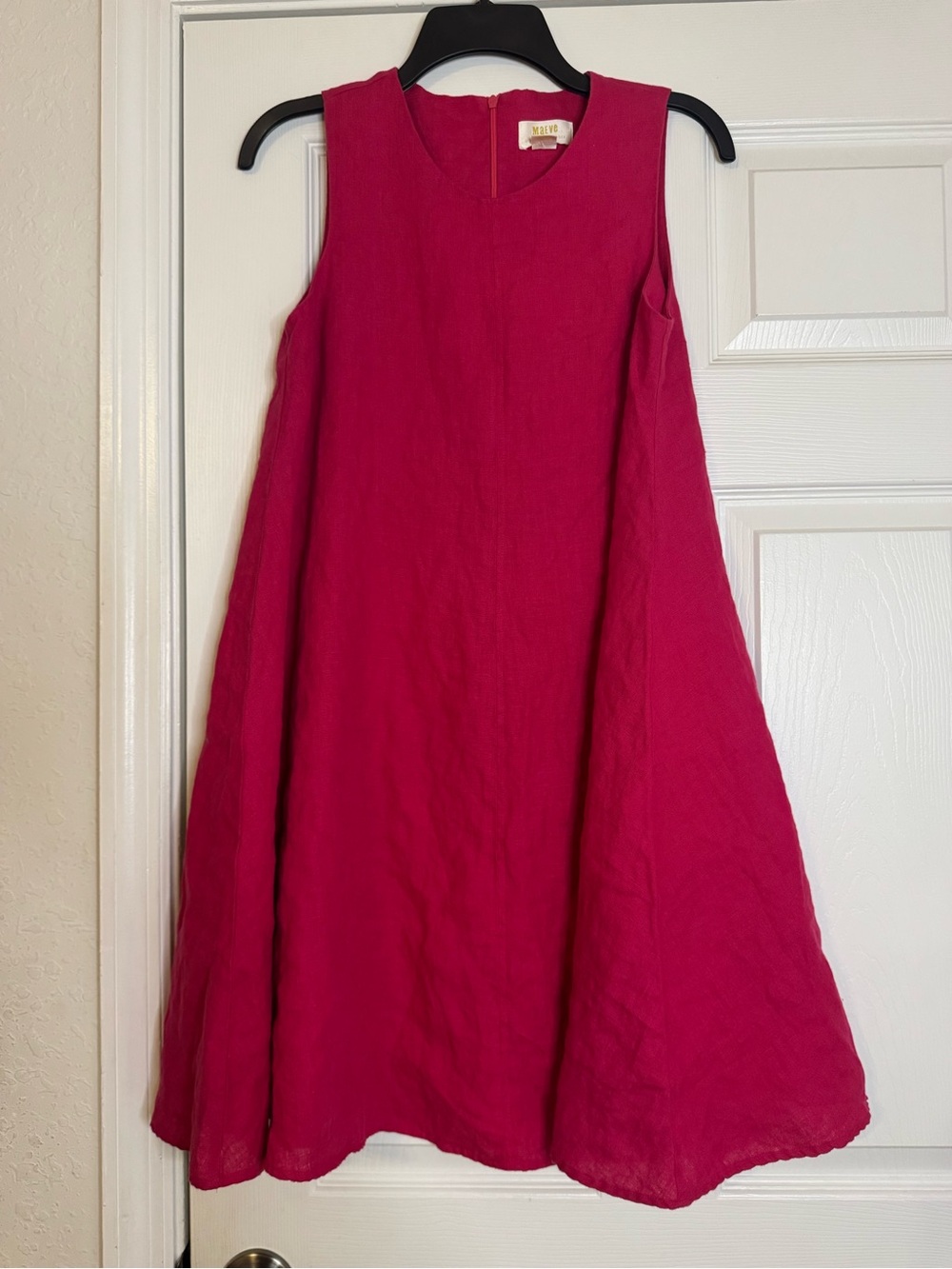 Anthropologie Maeve Hot Pink Sleeveless Dress xsmall/small